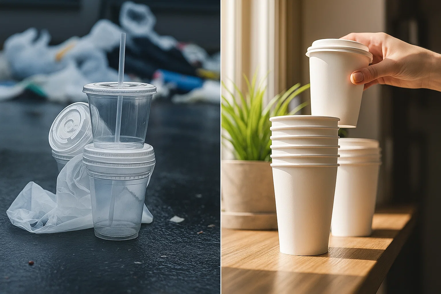 Cốc giấy cho quán cà phê – giải pháp thay thế cốc nhựa thân thiện môi trường.